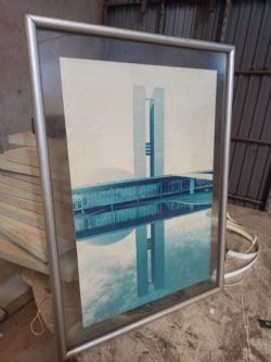 Quadro Emoldurado do Congresso Nacional – Fotografia Artística de 1999 – Maria Silva Sucupira